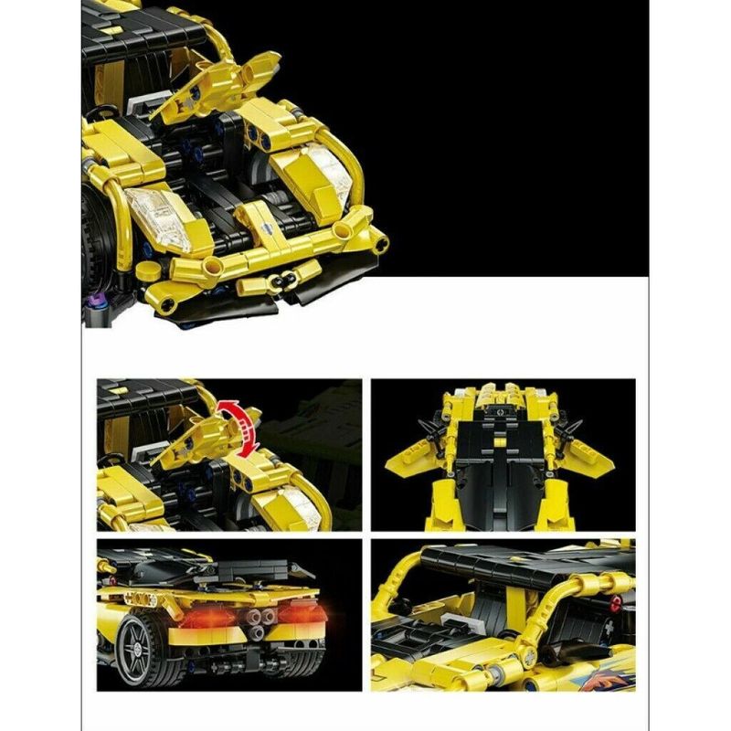 Jucarii, Copii si Bebe - Jucarii si jocuri - Seturi de constructie si cuburi - Seturi de constructie - Set constructie Auto, pachet ansamblare masina cu peste 500 piese micro, copii 6 ani+ - Galben - Infinity.ro