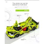 Jucarii, Copii si Bebe - Jucarii si jocuri - Seturi de constructie si cuburi - Seturi de constructie - Set constructie Auto, pachet ansamblare masina, 509 piese micro, Verde, copii 6 ani+ - Verde - Infinity.ro