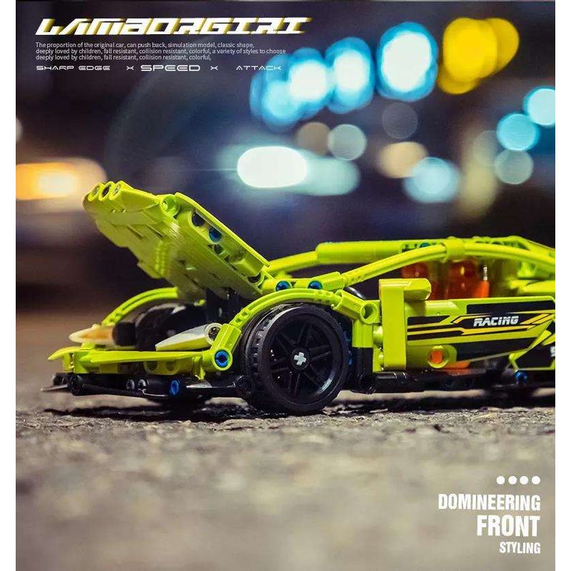 Jucarii, Copii si Bebe - Jucarii si jocuri - Seturi de constructie si cuburi - Seturi de constructie - Set constructie Auto, pachet ansamblare masina, 509 piese micro, Verde, copii 6 ani+ - Verde - Infinity.ro