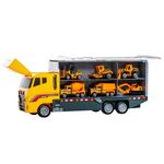 Jucarii, Copii si Bebe/Jucarii si jocuri/Vehicule si jucarii cu telecomanda/Masinute - Set jucarii cu tir si 6 camioane din plastic pentru copii de peste 3 ani - Multicoclor - Infinity.ro