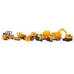 Jucarii, Copii si Bebe/Jucarii si jocuri/Vehicule si jucarii cu telecomanda/Masinute - Set jucarii cu tir si 6 camioane din plastic pentru copii de peste 3 ani - Multicoclor - Infinity.ro