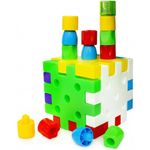 Jucarii, Copii si Bebe - Jucarii si jocuri - Seturi de constructie si cuburi - Cuburi si caramizi - Set de joaca Quercetti Qubo Cuburi de construit pentru copii de peste 1 an, multicolor - Infinity.ro