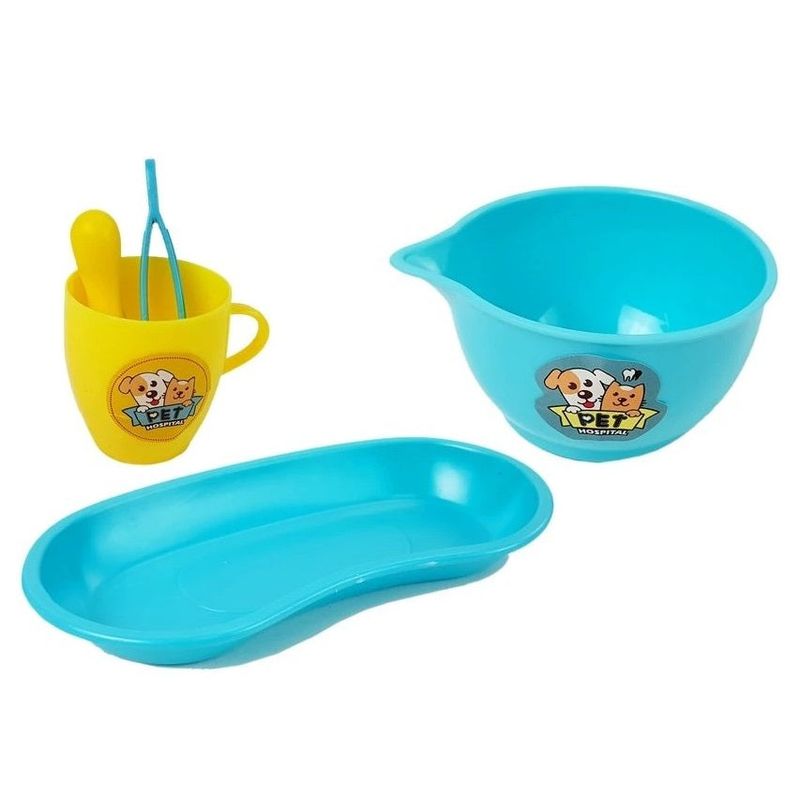 Jucarii, Copii si Bebe - Jucarii si jocuri - Jucarii & jocuri educative - Jucarii interactive - Set de Joaca Dentistul de Catei, pentru Copii de 3 ani+, cu 17 piese, 34x31x16cm, Multicolor - Infinity.ro