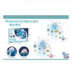 Jucarii, Copii si Bebe - Jucarii si jocuri - Jucarii bebelusi - Carusel patut - Carusel Muzical cu Proiectii si Telecomanda, 13 Melodii Linistitoare si 500 Sunete, Roz/Albastru - Albastru - Infinity.ro