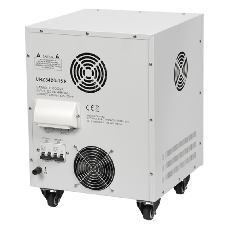 Casa si Gradina - Electrice - Accesorii electrice - Stabilizatoare tensiune si ups - Stabilizator tensiune servomotor monofazat 2 prize 15000 VA/10500 W, Kemot - Infinity.ro