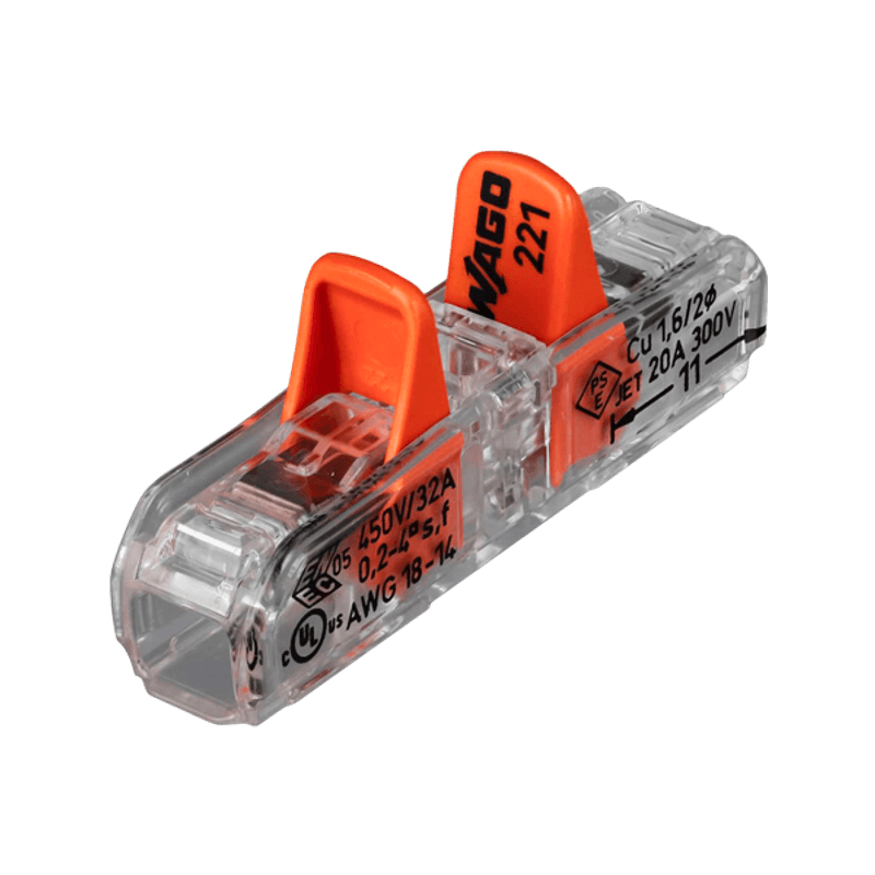 Casa si Gradina - Electrice - Smart Home - Accesorii control acces si supraveghere - Conector derivatie in linie, 2 fire, max. 4 mmA² (60 buc.), WAGO - Infinity.ro