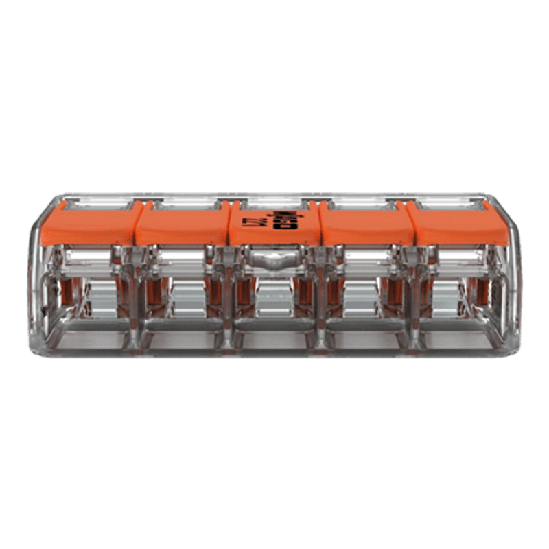 Casa si Gradina - Electrice - Smart Home - Accesorii control acces si supraveghere - Conector derivatie 5 fire, max. 6 mmA² (15 buc.), WAGO - Infinity.ro