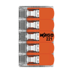 Casa si Gradina - Electrice - Smart Home - Accesorii control acces si supraveghere - Conector derivatie 5 fire, max. 6 mmA² (15 buc.), WAGO - Infinity.ro