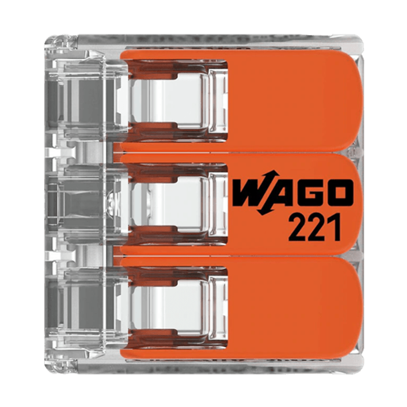 Casa si Gradina - Electrice - Smart Home - Accesorii control acces si supraveghere - Conector derivatie 3 fire, max. 4 mmA² (50 buc.), WAGO - Infinity.ro