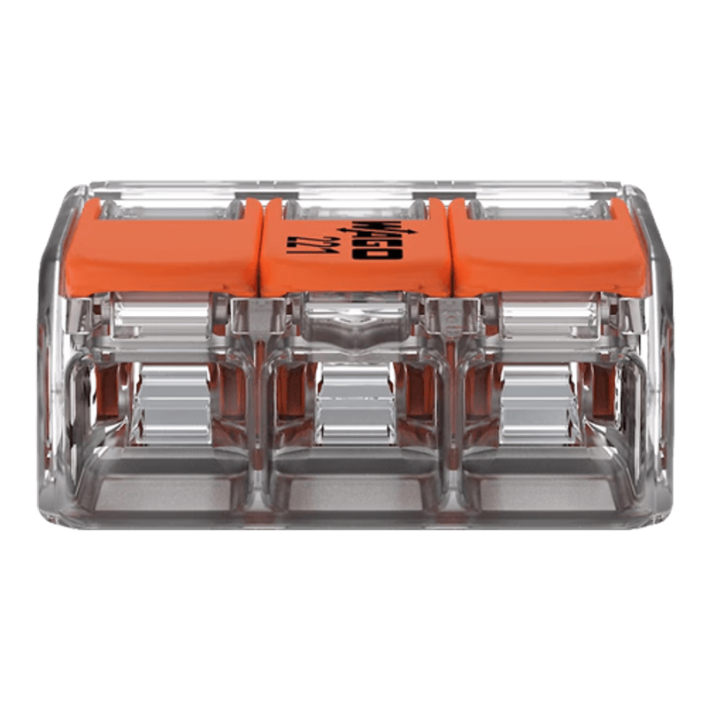 Casa si Gradina - Electrice - Smart Home - Accesorii control acces si supraveghere - Conector derivatie 3 fire, max. 4 mmA² (50 buc.), WAGO - Infinity.ro