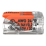 Casa si Gradina - Electrice - Smart Home - Accesorii control acces si supraveghere - Conector derivatie 2 fire, max. 4 mmA² (100 buc.), WAGO - Infinity.ro