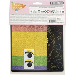 Set creativ Mozaic Buline Holografice Paste, 22 x 18 cm, Puisor