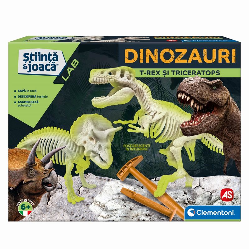 Jucarii, Copii si Bebe - Jucarii si jocuri - Jucarii & jocuri educative - Jocuri si jucarii educative - Descopera Dinozaurul T-Rex, Triceraptor, Stiinta si joaca - Infinity.ro