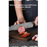 Casa si Gradina - Bucatarie si vesela - Vesela si tacamuri - Cutite si seturi de cutite - Cutitul Bucatarului, Cutit Profesional Japonez Kiritsuke , Otel de Damasc, HRC 60,66 Straturi, Cutie Inclusa, - Infinity.ro