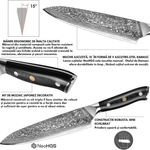 Casa si Gradina - Bucatarie si vesela - Vesela si tacamuri - Cutite si seturi de cutite - Cutitul Bucatarului, Cutit Profesional Japonez Kiritsuke , Otel de Damasc, HRC 60,66 Straturi, Cutie Inclusa, - Infinity.ro