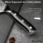 Casa si Gradina - Bucatarie si vesela - Vesela si tacamuri - Cutite si seturi de cutite - Cutitul Bucatarului, Cutit Profesional , Otel de Damasc, HRC 60, Lungimea Lamei 20 cm, 66 Straturi, Cutie Inclusa - Infinity.ro