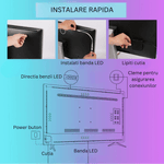 Casa si Gradina - Corpuri si surse de iluminat - Benzi LED - Kit banda LED SMART pentru televizor, Conectare HDMI, Aplicatie, Sincronizare imagine si sunet, Diagonale 190 215 cm - Infinity.ro