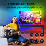 Casa si Gradina - Corpuri si surse de iluminat - Benzi LED - Kit banda LED SMART pentru televizor, Conectare HDMI, Aplicatie, Sincronizare imagine si sunet, Diagonale 190 215 cm - Infinity.ro