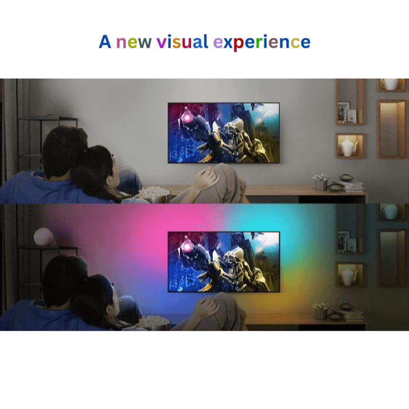 Casa si Gradina - Corpuri si surse de iluminat - Benzi LED - Kit banda LED SMART pentru televizor, Conectare HDMI, Aplicatie, Sincronizare imagine si sunet, Diagonale 190 215 cm - Infinity.ro