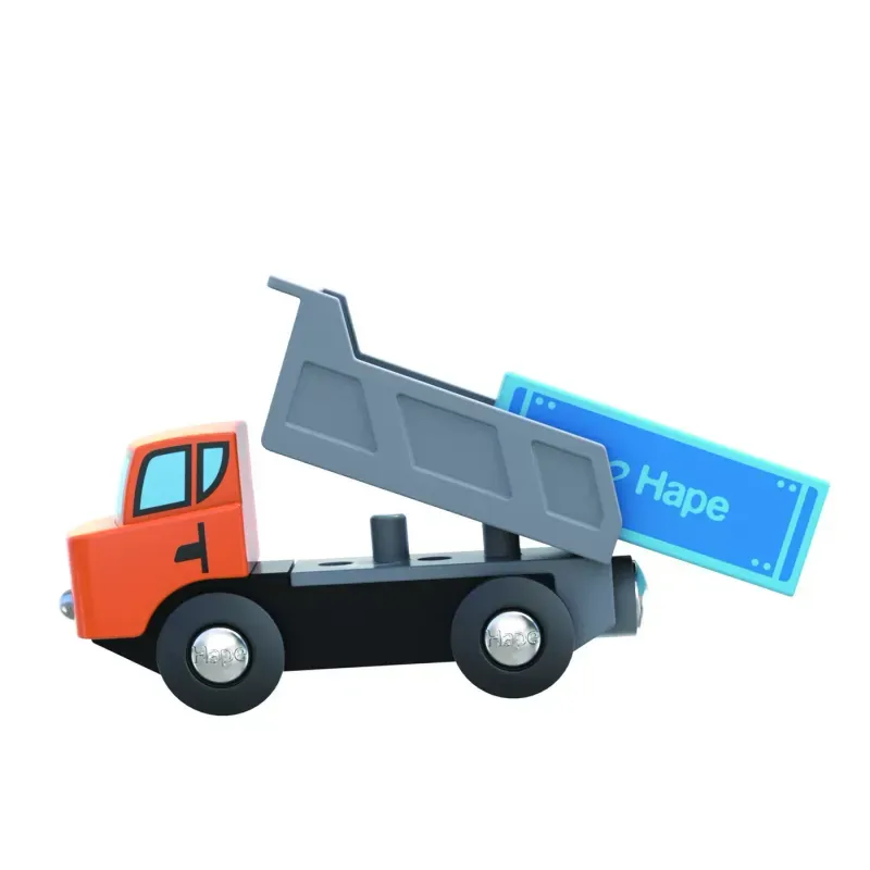 Jucarii, Copii si Bebe - Jucarii si jocuri - Vehicule si jucarii cu telecomanda - Utilaje constructie de jucarie - Macara turn cu camion si incarcatura de lemn magnetica - Infinity.ro