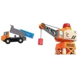 Jucarii, Copii si Bebe - Jucarii si jocuri - Vehicule si jucarii cu telecomanda - Utilaje constructie de jucarie - Macara turn cu camion si incarcatura de lemn magnetica - Infinity.ro