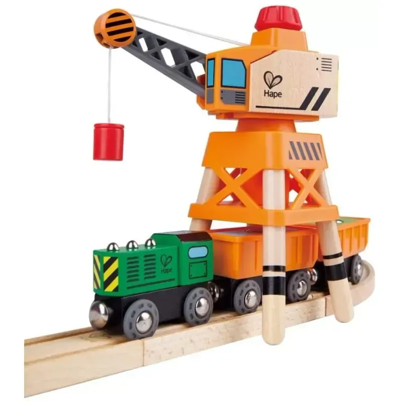 Jucarii, Copii si Bebe - Jucarii si jocuri - Vehicule si jucarii cu telecomanda - Utilaje constructie de jucarie - Macara turn cu camion si incarcatura de lemn magnetica - Infinity.ro