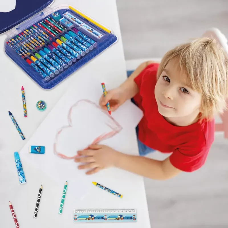 Jucarii, Copii si Bebe - Jucarii si jocuri - Jucarii & jocuri educative - Seturi pictura si desen - Gentuta pentru desen,Sonic - Infinity.ro
