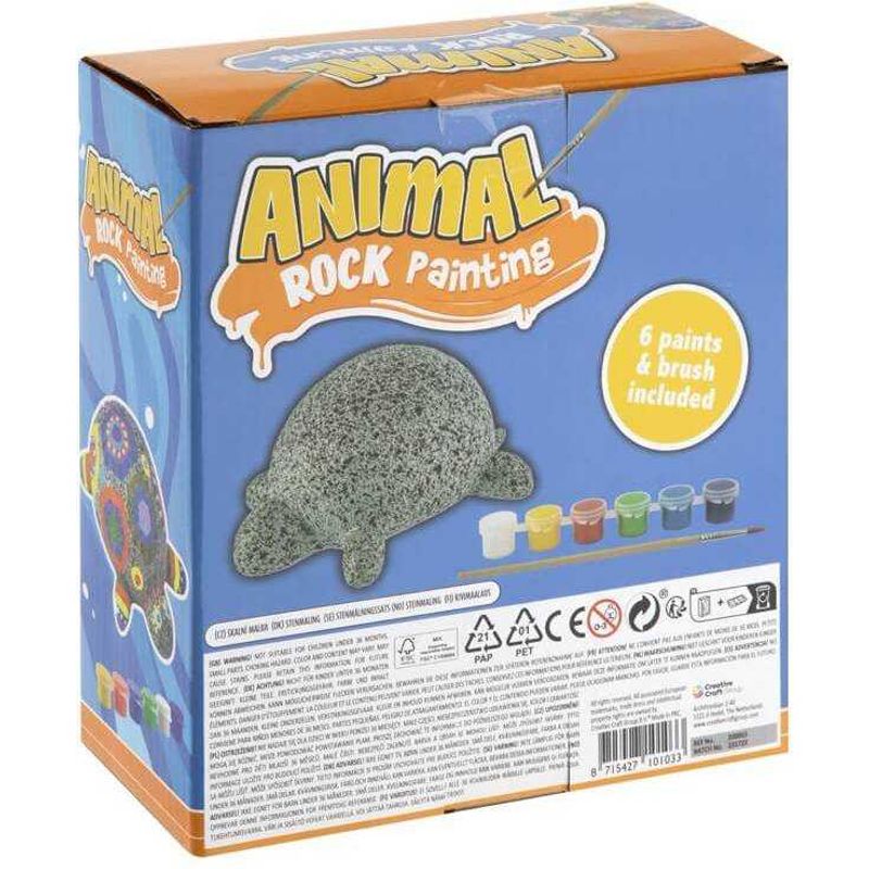 Jucarii, Copii si Bebe - Jucarii si jocuri - Jucarii & jocuri educative - Seturi pictura si desen - Set creativ pictura pe pietre, 8 piese, broasca testoasa - Infinity.ro