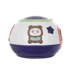 Casa si Gradina - Corpuri si surse de iluminat - Veioze si lampi - Lampi de veghe copii - Lampa de noptiera cu proiector, pentru copii, muzicala, 4 moduri, 3xAA, mov si alb, 18x14 cm - Infinity.ro