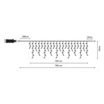 Casa si Gradina - Decoratiuni - Decoratiuni de sezon - Instalatie lumini led perdea, model extensibil, 200 becuri, culoare multicolor, lungime 3.90m - Infinity.ro