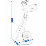 Casa si Gradina - Corpuri si surse de iluminat - Veioze si lampi - Lampi de veghe copii - Lampa de birou, Jumi, model caine, lumina LED reglabila, alb, cu suport pixuri si creioane, 16.5x20x40 cm - Infinity.ro