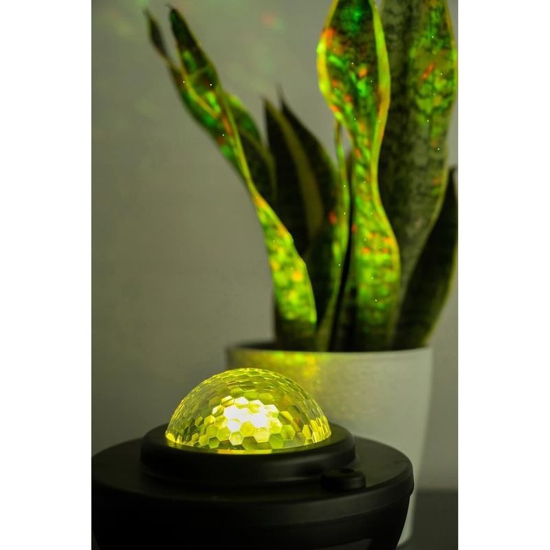 Casa si Gradina - Corpuri si surse de iluminat - Veioze si lampi - Lampi de veghe copii - Lampa de noptiera cu proiector, muzicala, LED, telecomanda, bluetooth, incarcare USB, negru, 17x13 cm, Isotrade - Infinity.ro