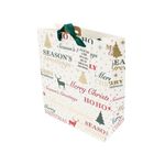 Market - Cadouri - Pungi cadou si accesorii - Punga de cadou, din hartie, colectia Clairefontaine de la Eurowrap, 33x26,5 cm, burduf de 14 cm, Season's Greetings - Infinity.ro