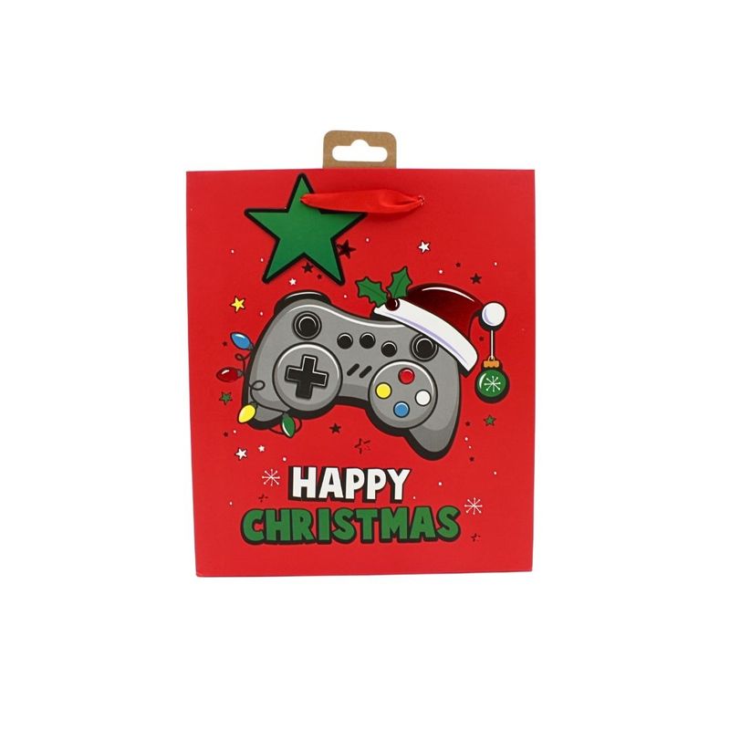 Market - Cadouri - Pungi cadou si accesorii - Punga de cadou, din hartie, colectia Clairefontaine de la Eurowrap, 45.5x33 cm, burduf de 15 cm, Gaming - Infinity.ro