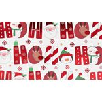 Market - Cadouri - Pungi cadou si accesorii - Punga de cadou, din hartie, colectia Clairefontaine de la Eurowrap, 45.5x33 cm, burduf de 15 cm, Ho ho ho - Infinity.ro