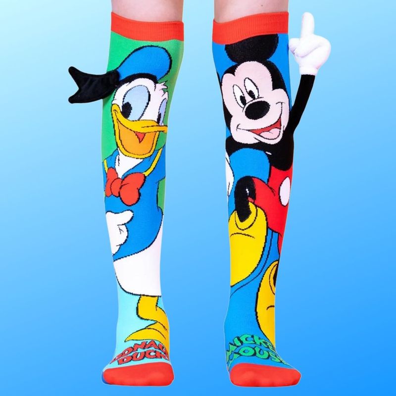 Fashion, accesorii si bijuterii - Copii - Lenjerie si pijamale copii - Sosete si dresuri copii - Sosete lungi colorate Madmia unisex fantasy Donald Duck si Mickey 6-99 ani - Infinity.ro
