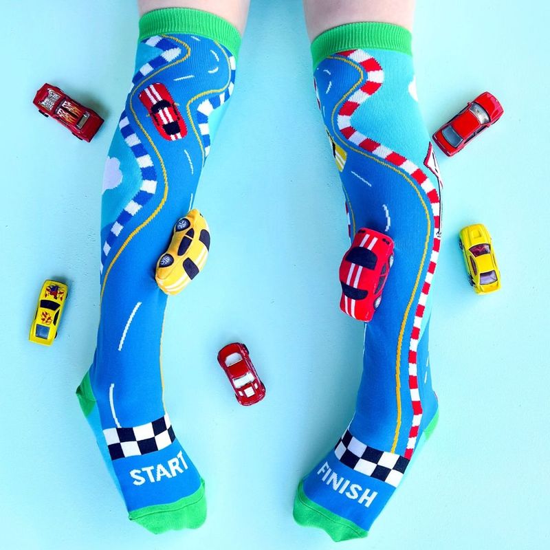 Fashion, accesorii si bijuterii - Copii - Lenjerie si pijamale copii - Sosete si dresuri copii - Sosete lungi colorate Madmia pentru baieti Racing cars 6-99 ani - Infinity.ro