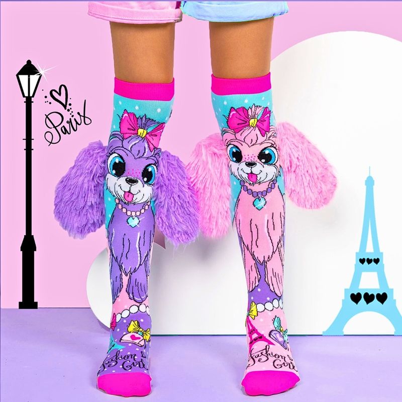 Fashion, accesorii si bijuterii - Copii - Lenjerie si pijamale copii - Sosete si dresuri copii - Sosete lungi colorate Madmia pentru fete Coco In Paris 3-5 ani - Infinity.ro