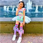 Fashion, accesorii si bijuterii - Copii - Lenjerie si pijamale copii - Sosete si dresuri copii - Sosete lungi colorate Madmia pentru fete Coco In Paris 3-5 ani - Infinity.ro