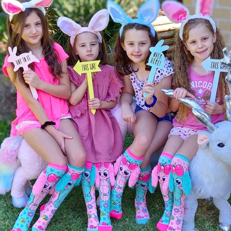 Fashion, accesorii si bijuterii - Copii - Lenjerie si pijamale copii - Sosete si dresuri copii - Sosete lungi colorate Madmia pentru fete Bunny toddler 6-99 ani - Infinity.ro