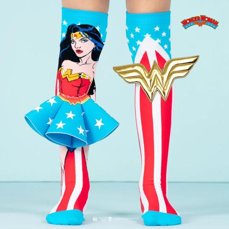 Fashion, accesorii si bijuterii - Copii - Lenjerie si pijamale copii - Sosete si dresuri copii - Sosete lungi colorate Madmia pentru fete fantasy Wonder Woman 6-99 ani - Infinity.ro
