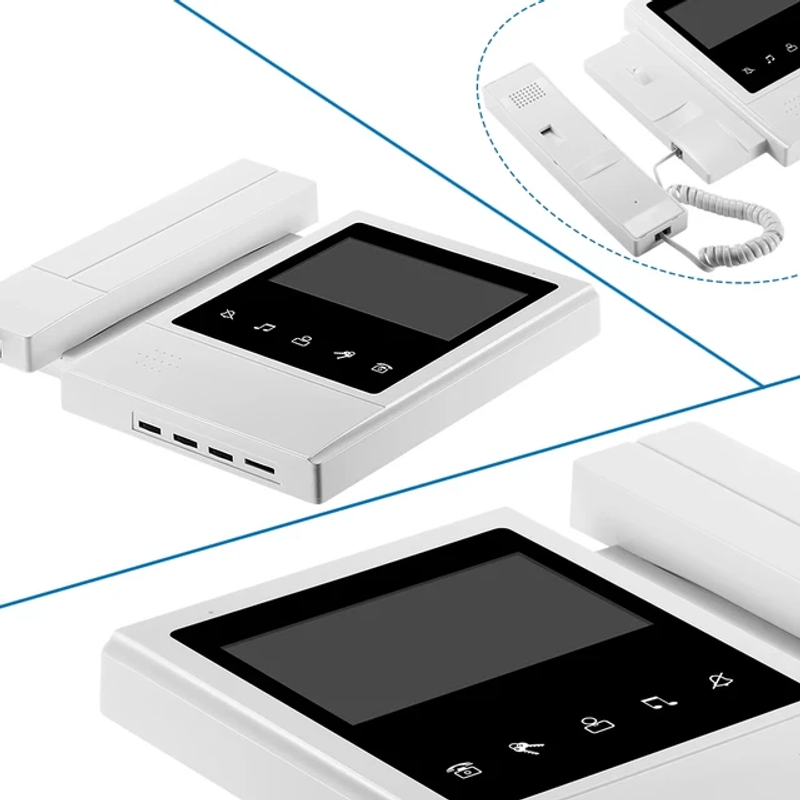 Casa si Gradina - Electrice - Smart Home - Accesorii control acces si supraveghere - Videointerfon cu receptor, CRISTALIS SALE™, Ecran TFT LCD color de 5 Inch, Viziune nocturna cu Infrarosu, Bidirectional - Infinity.ro