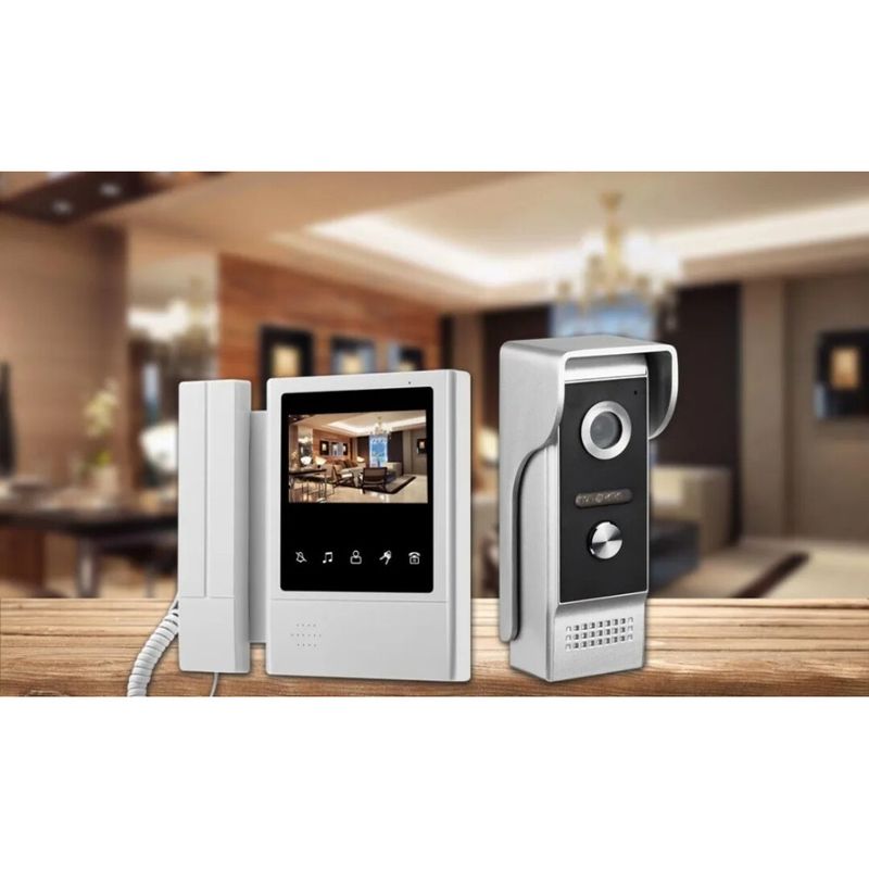 Casa si Gradina - Electrice - Smart Home - Accesorii control acces si supraveghere - Videointerfon cu receptor, CRISTALIS SALE™, Ecran TFT LCD color de 5 Inch, Viziune nocturna cu Infrarosu, Bidirectional - Infinity.ro