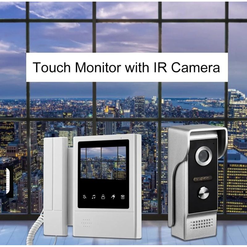 Casa si Gradina - Electrice - Smart Home - Accesorii control acces si supraveghere - Videointerfon cu receptor, CRISTALIS SALE™, Ecran TFT LCD color de 5 Inch, Viziune nocturna cu Infrarosu, Bidirectional - Infinity.ro