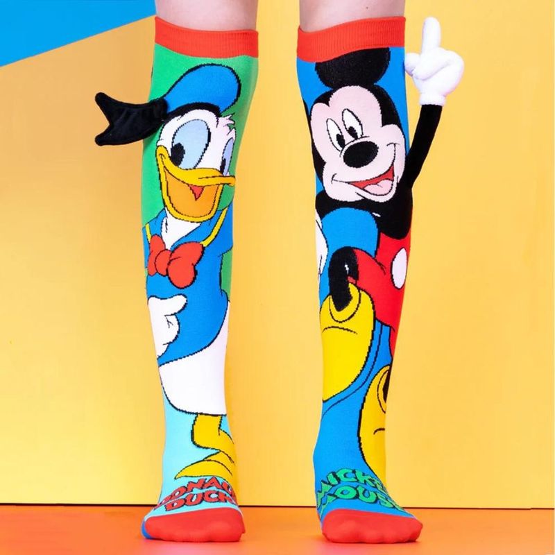 Fashion, accesorii si bijuterii - Copii - Lenjerie si pijamale copii - Sosete si dresuri copii - Sosete lungi colorate Madmia unisex fantasy Donald Duck & Mickey 3-5 ani - Infinity.ro