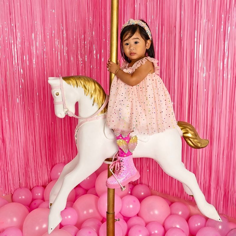 Fashion, accesorii si bijuterii - Copii - Lenjerie si pijamale copii - Sosete si dresuri copii - Sosete lungi colorate Madmia pentru fete Butterfly 6-99 ani - Infinity.ro