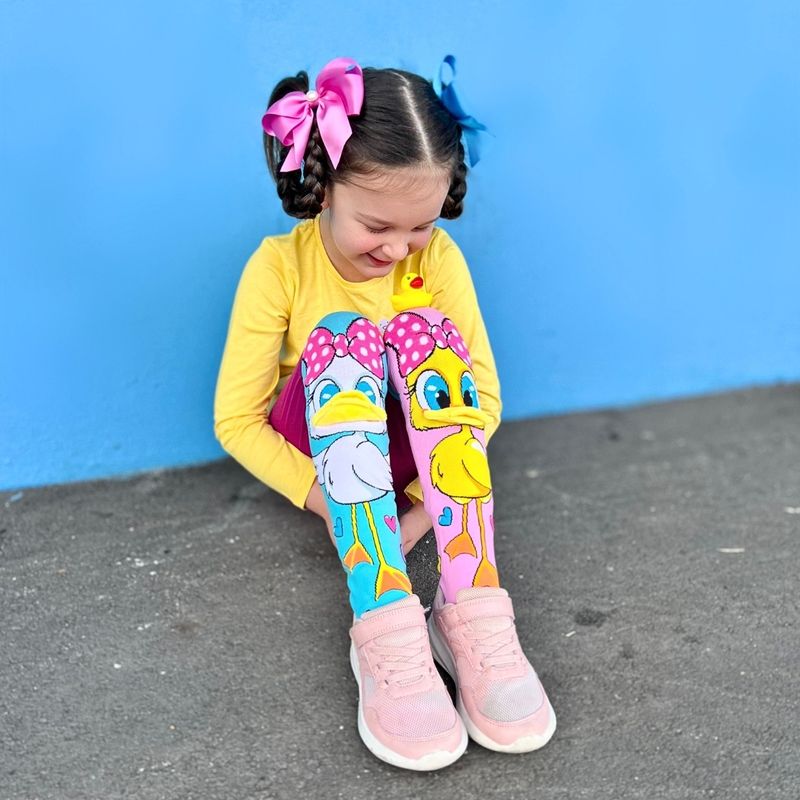 Fashion, accesorii si bijuterii - Copii - Lenjerie si pijamale copii - Sosete si dresuri copii - Sosete lungi colorate Madmia pentru fete Fluffy duck 3-5 ani - Infinity.ro