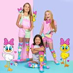 Fashion, accesorii si bijuterii - Copii - Lenjerie si pijamale copii - Sosete si dresuri copii - Sosete lungi colorate Madmia pentru fete Fluffy duck 3-5 ani - Infinity.ro