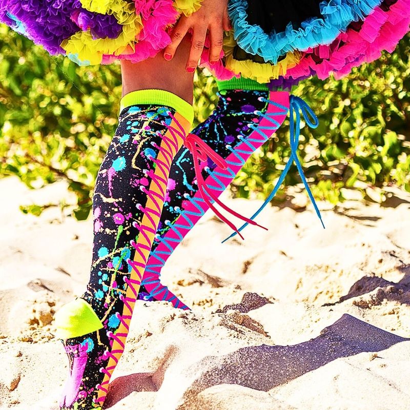 Fashion, accesorii si bijuterii - Copii - Lenjerie si pijamale copii - Sosete si dresuri copii - Sosete lungi colorate Madmia pentru fete Colour run 6-99 ani - Infinity.ro