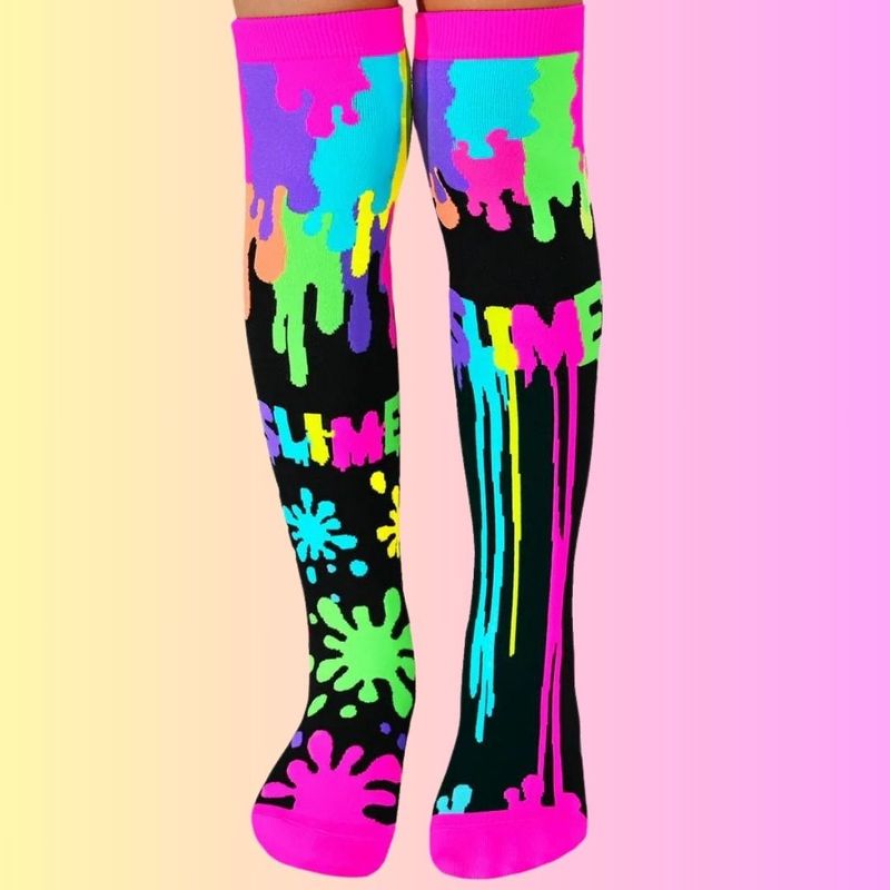 Fashion, accesorii si bijuterii - Copii - Lenjerie si pijamale copii - Sosete si dresuri copii - Sosete lungi colorate Madmia pentru fete Slime 6-99 ani - Infinity.ro